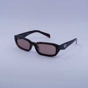 Prada PRB06SF 17N60B Sunglasses Root Havana Rectangle Frame, Light Brown Lenses